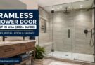 Modern frameless shower door installation in luxury USA bathroom remodel for 2026