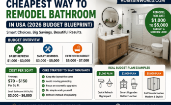 Cheapest Way to Remodel Bathroom in USA (2026 Budget Plan)